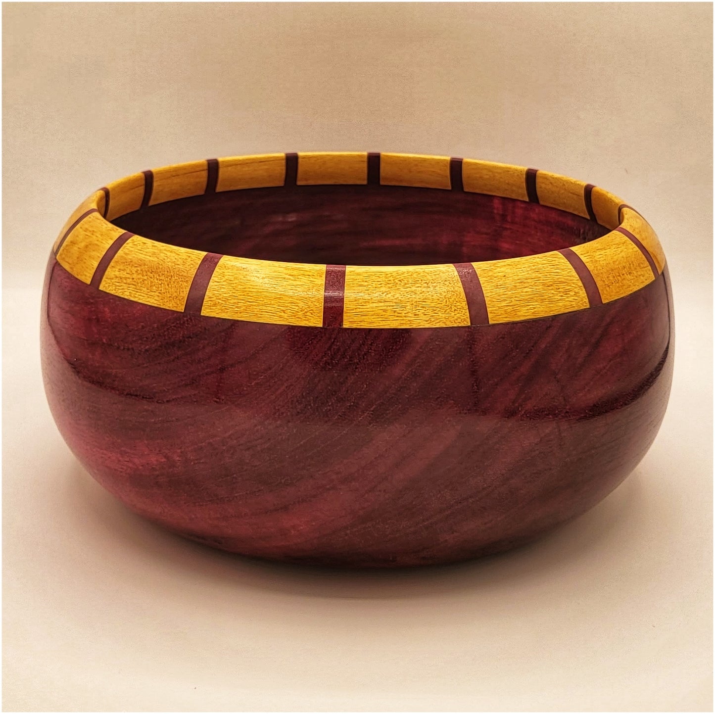 Purpleheart and Yellowheart bowl