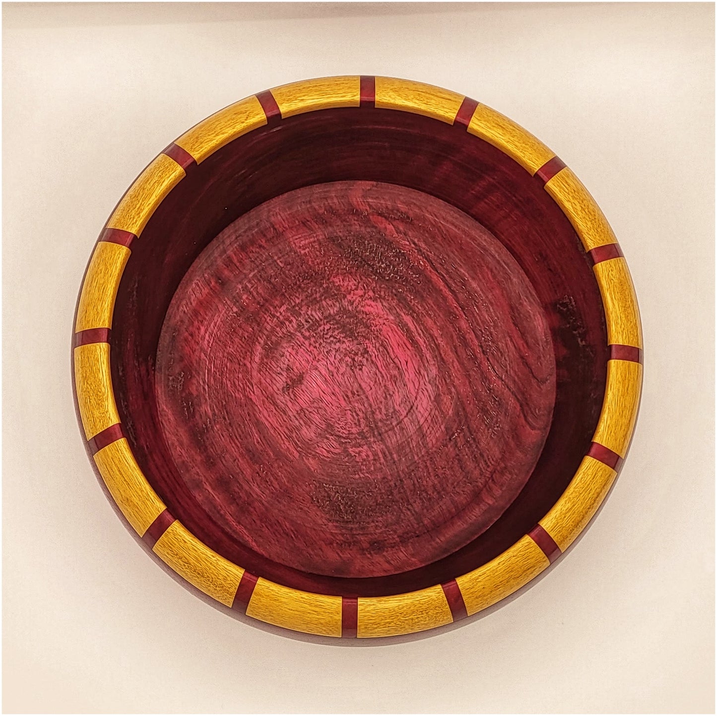 Purpleheart and Yellowheart bowl