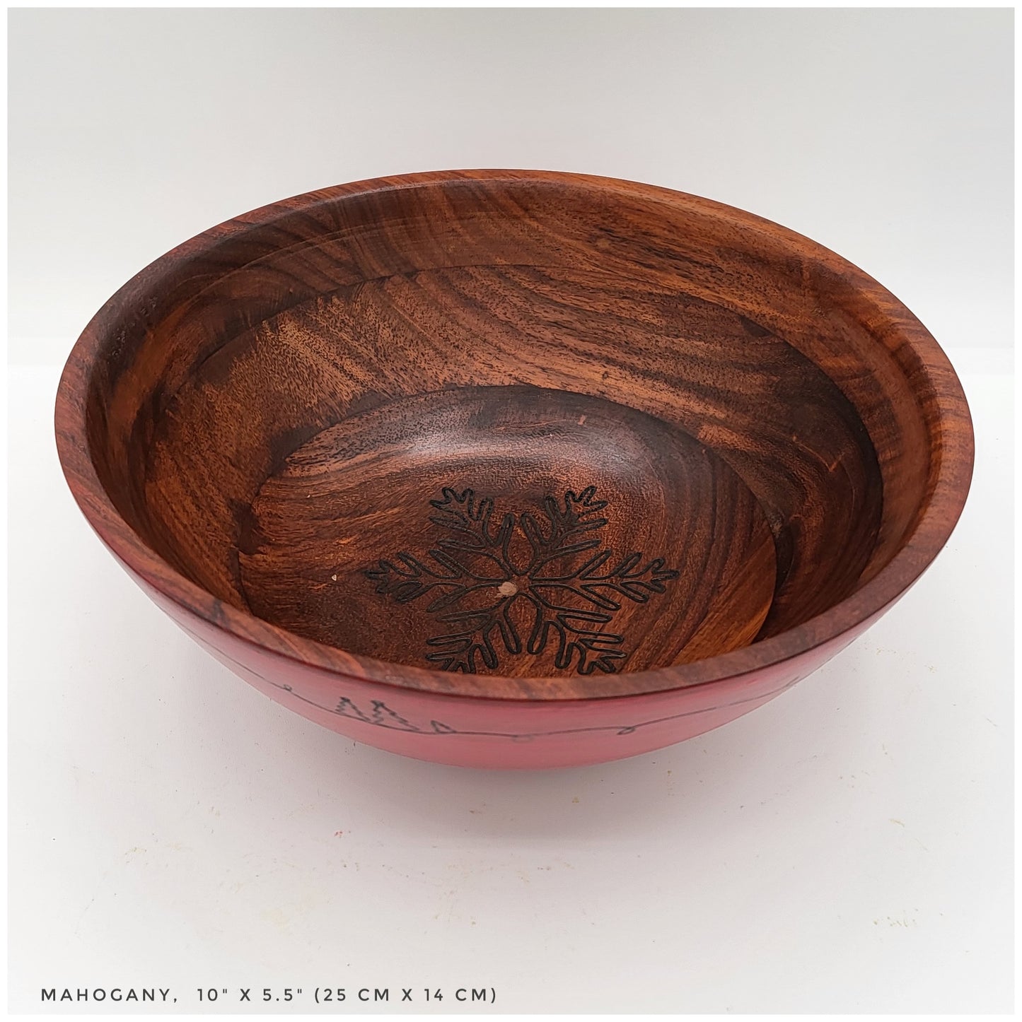 Mahogany holiday themed bowl