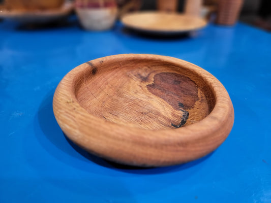 Shallow oak bowl